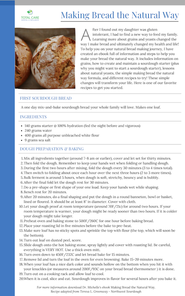 Making Bread The Natural Way Guide Total Care Dental Holistic Dentistry